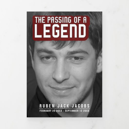 伝説の渡し葬儀サービス赤12写真 三つ折りプログラム (カバー)