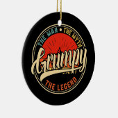 伝説の父の日に男の神話を不機嫌にする セラミックオーナメント (右)