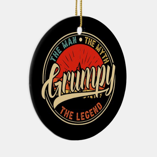 伝説の父の日に男の神話を不機嫌にする セラミックオーナメント (右)