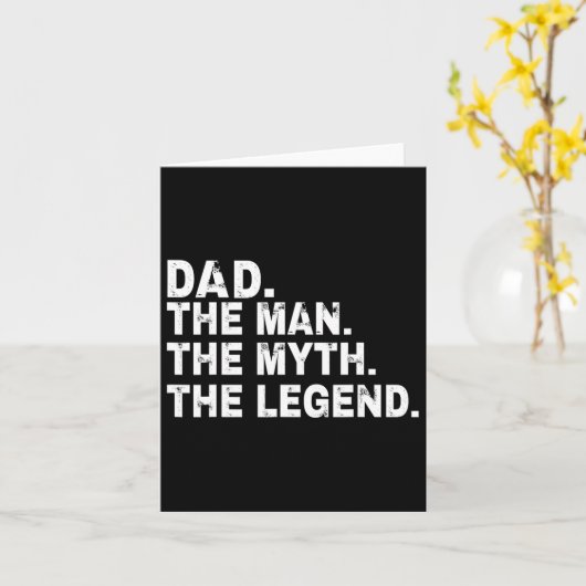 伝説の父の日の贈り物の神話の男 カード (黄色い花)