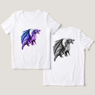 「伝説の生き物:複雑な白黒デザイン」 トライブレンドTシャツ