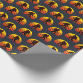 伝説の生き物Bigfoot夕日と。 ラッピングペーパー (角)