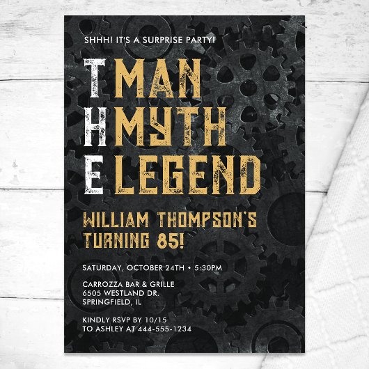 伝説の男のサプライズ85歳誕生日 招待状