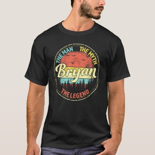 伝説の男の神話のブライアンパーソナライズされた Tシャツ (正面)
