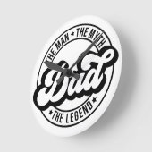 伝説の男の神話パパ父ダダダ ラウンド壁時計 (傾斜)