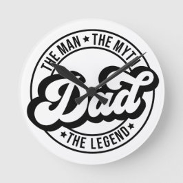 伝説の男の神話パパ父ダダダ ラウンド壁時計