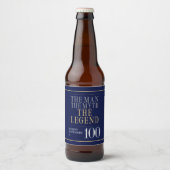 伝説の男の100歳の誕生日 ビールラベル (正面)