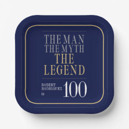 伝説の男の100歳の誕生日 ペーパープレート