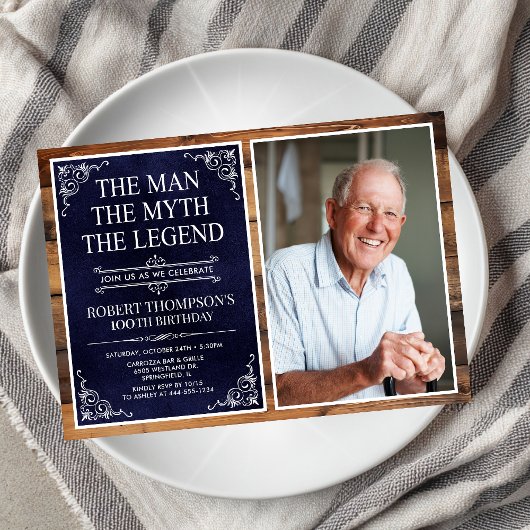 伝説の男の100歳の誕生日 招待状