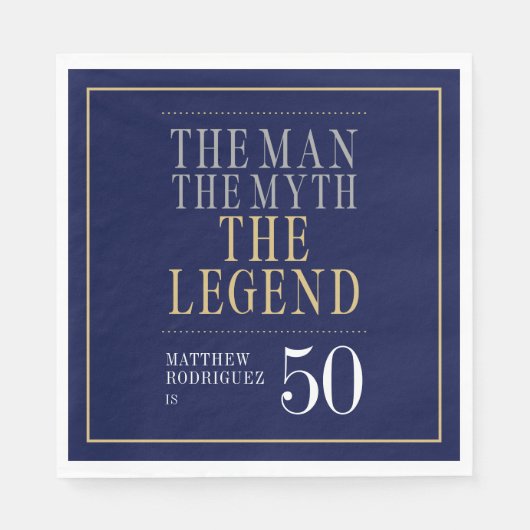 伝説の男の50歳の誕生日 スタンダードランチョンナプキン (正面)
