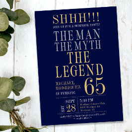 伝説の男の65歳の誕生日おめでとう 招待状