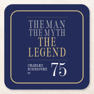 伝説の男の75歳の誕生日 スクエアペーパーコースター