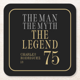 伝説の男の75歳の誕生日 スクエアペーパーコースター
