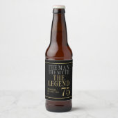 伝説の男の75歳の誕生日 ビールラベル (正面)