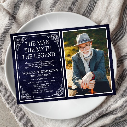 伝説の男の80歳の誕生日サプライズ 招待状
