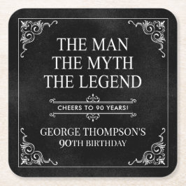 伝説の男の85歳の誕生日 スクエアペーパーコースター