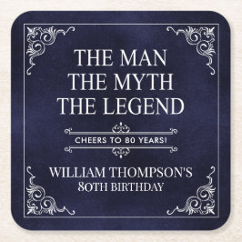 伝説の男の85歳の誕生日 スクエアペーパーコースター
