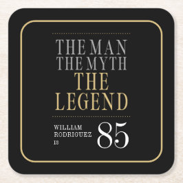 伝説の男の85歳の誕生日 スクエアペーパーコースター