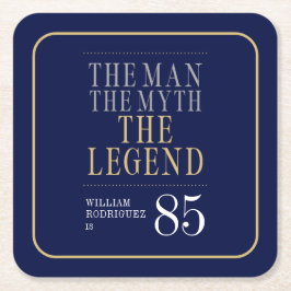 伝説の男の85歳の誕生日 スクエアペーパーコースター