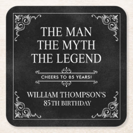 伝説の男の85歳の誕生日 スクエアペーパーコースター