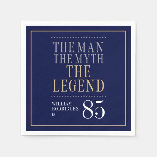 伝説の男の85歳の誕生日 スタンダードカクテルナプキン (正面)