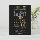 伝説の男の90歳の誕生日サプライズ 招待状 (スタンド正面)