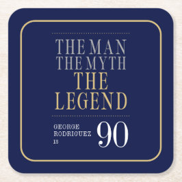 伝説の男の90歳の誕生日 スクエアペーパーコースター
