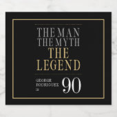 伝説の男の90歳の誕生日 ビールラベル (シングルラベル)