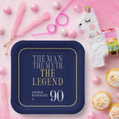 伝説の男の90歳の誕生日 ペーパープレート (パーティー)