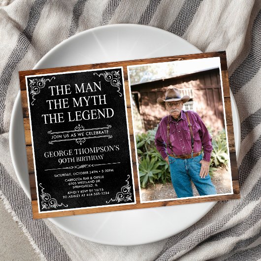 伝説の男の90歳の誕生日 招待状