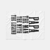 伝説の男をパパ フリースブランケット (正面(横))