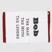 伝説の男パーソナライズされた ゴルフタオル (横)