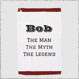 伝説の男パーソナライズされた ゴルフタオル