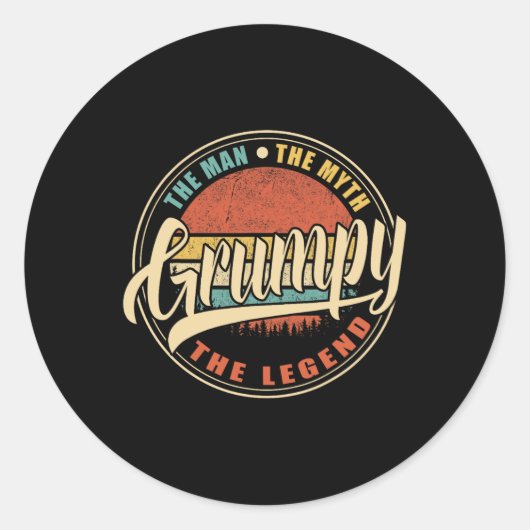 伝説の男ヴィンテージレトロ父 ラウンドシール (正面)