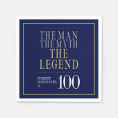 伝説の男100誕生日 スタンダードカクテルナプキン (正面)