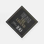 伝説の男100誕生日 スタンダードランチョンナプキン (角)