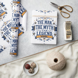 伝説の男 | カスタム父の日 ラッピングペーパー