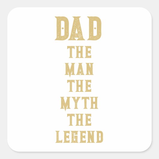 伝説の男 スクエアシール (正面)