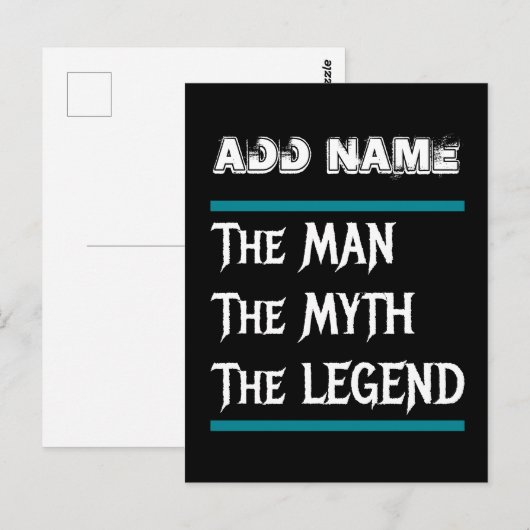 伝説の男 ポストカード (正面/裏面)