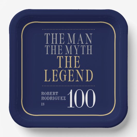 伝説の男 誕生100周年記念 ペーパープレート (正面)
