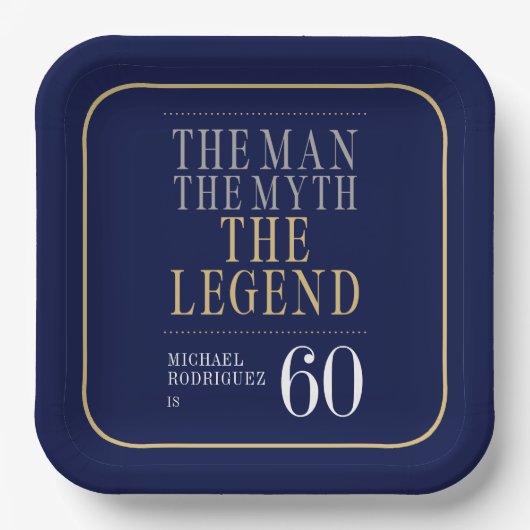 伝説の男 誕生60周年記念 ペーパープレート (正面)