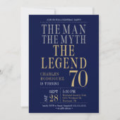 伝説の男 誕生70周年記念フォト 招待状 (正面)