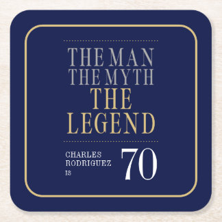 伝説の男 誕生70周年 スクエアペーパーコースター