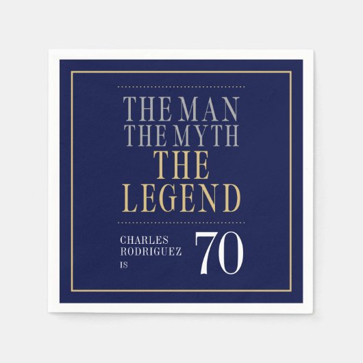 伝説の男 誕生70周年 スタンダードカクテルナプキン (正面)