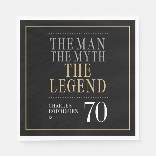 伝説の男 誕生70周年 スタンダードランチョンナプキン (正面)