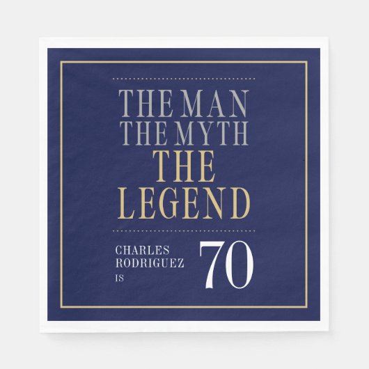 伝説の男 誕生70周年 スタンダードランチョンナプキン (正面)