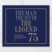 伝説の男 誕生75周年 ビールラベル (シングルラベル)