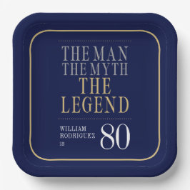 伝説の男 誕生80周年おめでとう ペーパープレート