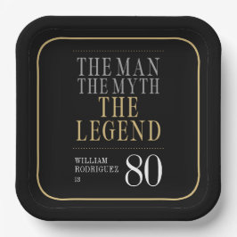 伝説の男 誕生80周年おめでとう ペーパープレート