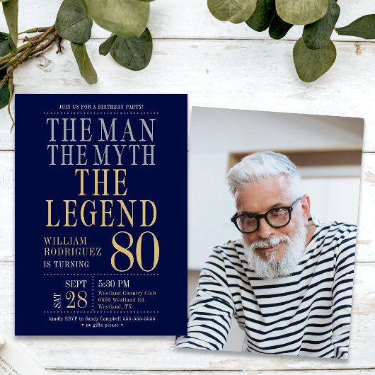 伝説の男 誕生80周年記念フォト 招待状